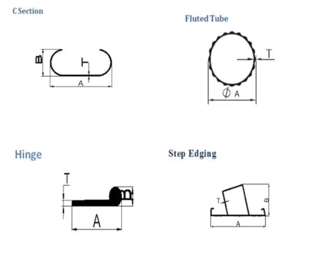 Extruded Aluminium Ladder Profiles
