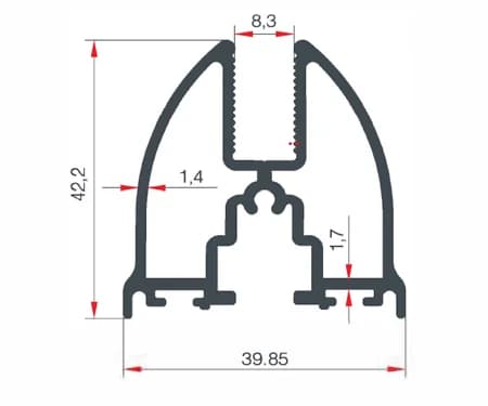 Aluminium Glass Balcony Profile