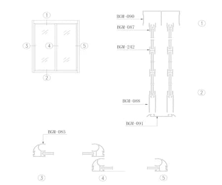 Aluminium Cabinet Door Profile