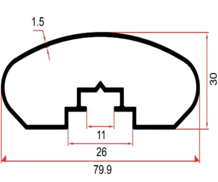 Aluminium Handrail Profile