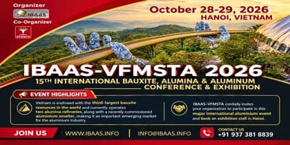 15th International Bauxite, Alumina & Aluminium Conference & Exhibition - IBAAS–VFMSTA 2026
