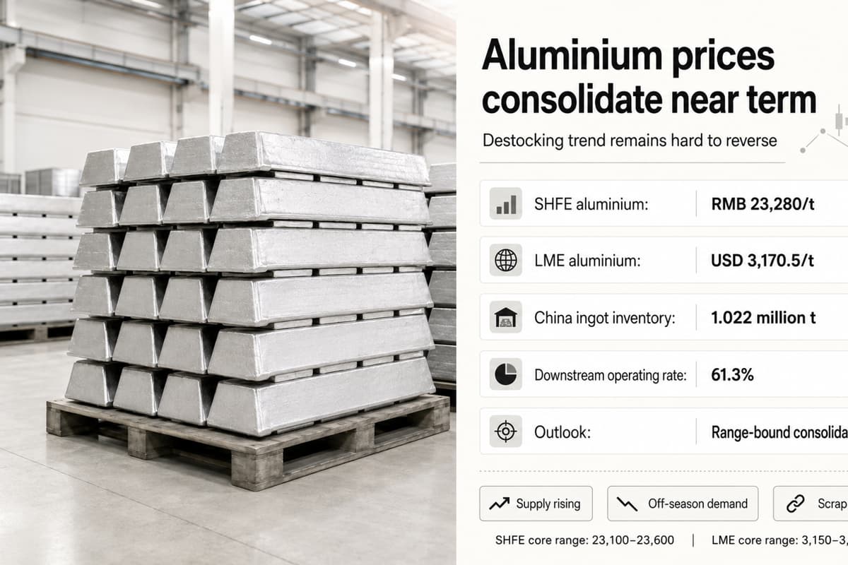 Destocking pattern hard to reverse in the short term; aluminium prices consolidate and adjust in the near term