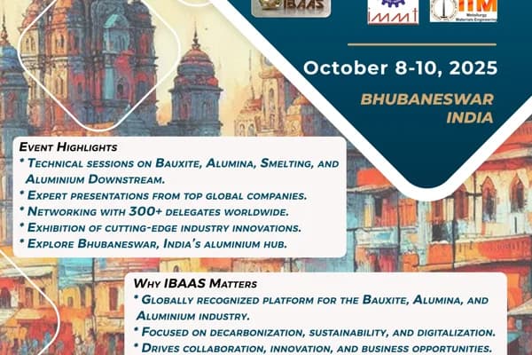 IBAAS-IMMT-IIM 2025: The 13th International Bauxite, Alumina & Aluminium Conference & Exhibition