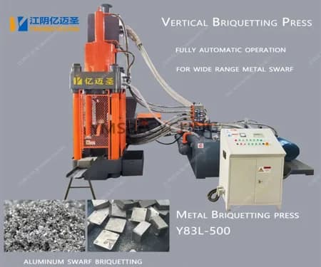 Vertical Aluminium Chips Briquetting Machine