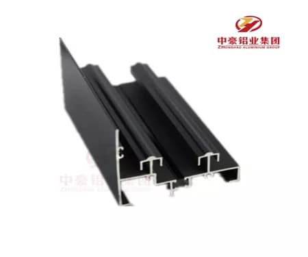 Sandblasting Matt Anodised Black Aluminium Profile