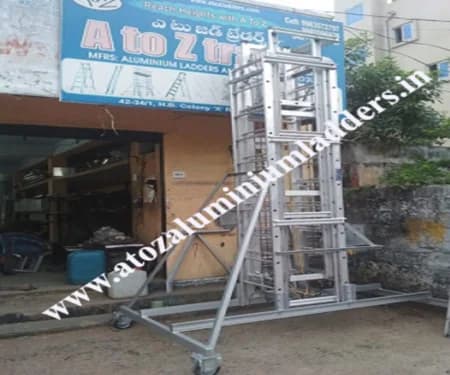 Non Tiltable Aluminium Telescopic Tower Ladders