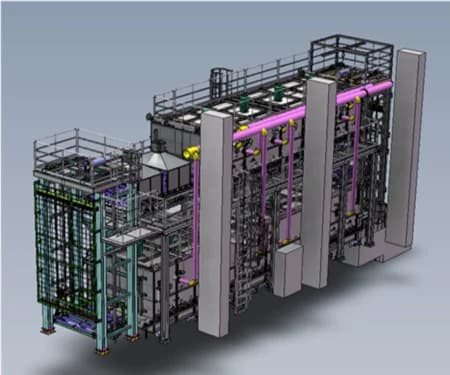 Roll Bottom Double Layer Aluminium Alloy T6 Aging Production Line