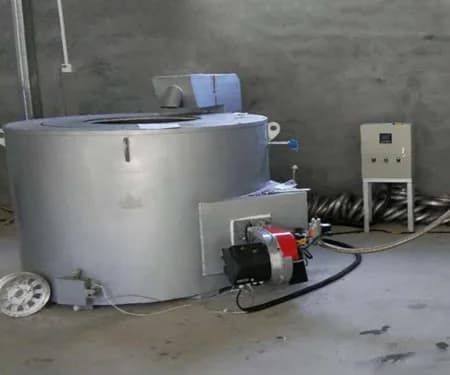 100 Kg Gas Oil Fired Aluminium Brass Crucible Melting Furnace