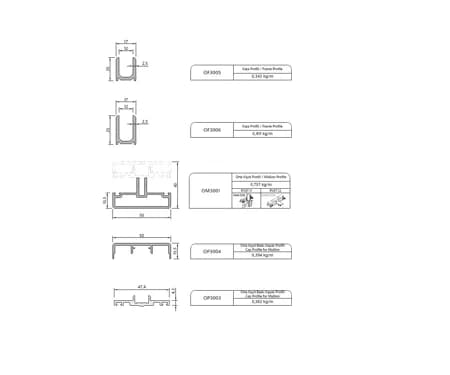 Aluminium Office Partition Profile