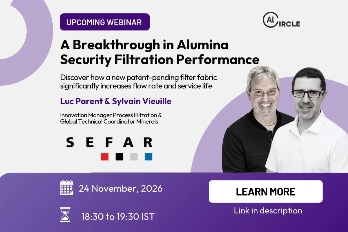 A free webinar that addresses 5 alumina security filtration challenges