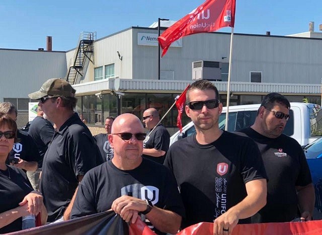 Windsor Nemak plant workers stage protest