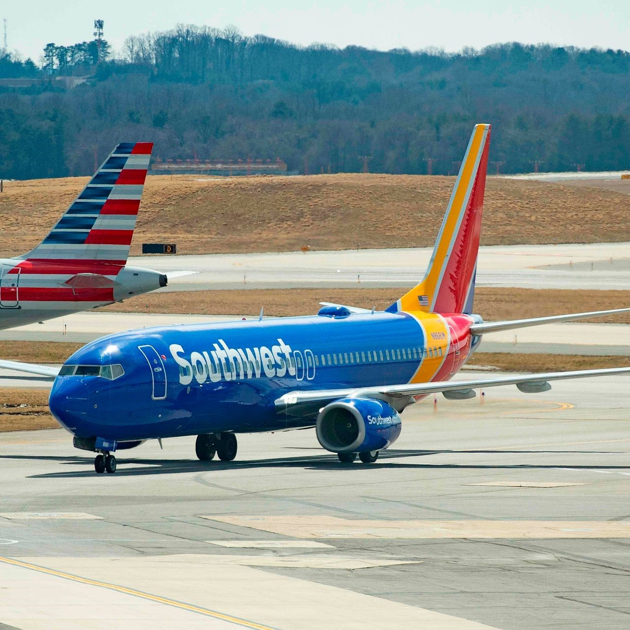 Southwest Airlines land with skin crack