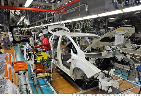 The Japanese domestic car production drops