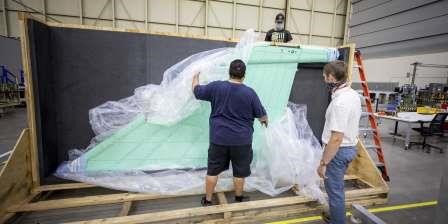 Vital parts of X-59 supersonic jet delivered as plane takes shape