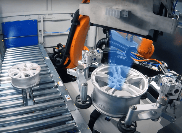 Cast Aluminium automotive wheel robotic x-ray testing