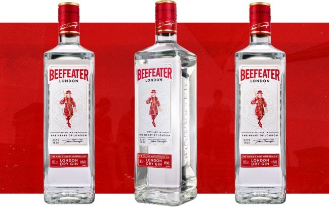 Beefeater London Dry gin displays sustainable packaging