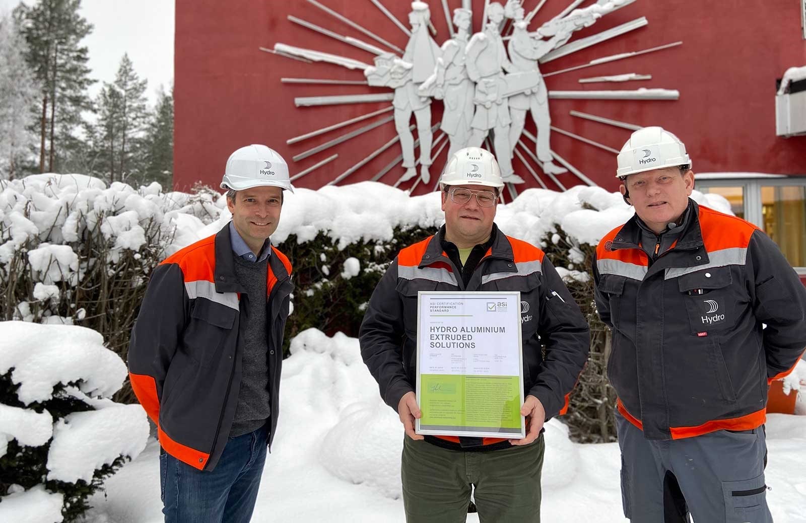 Hydro’s Magnor extrusion plant becomes the first extruder in Norway to achieve ASI certification