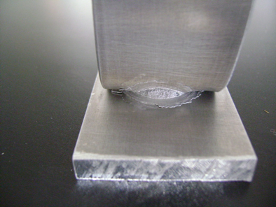 Peel tested FMRWTM spot weld of a 6.25 mm thick 6061-T6 plate