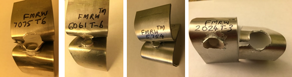 10 mm diameter buttons from different alloys of thicknesses