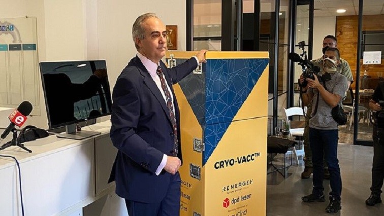 Renergen displays Covid-19 vaccine transport solution Cryo-Vacc,