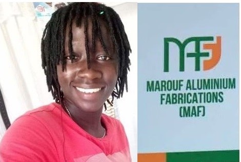 Iddrisu Kande, a woman running Marouf Aluminum Fabrications