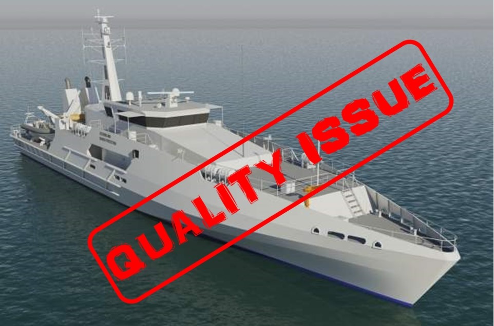 Inferior Aluminium supply from China, delays delivery of the Royal Australian Navy's new fleet 