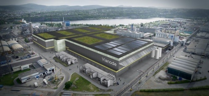 Hydro-owned Vianode to invest NOK 2 billion in its first industrial-scale plant for sustainable battery material at Herøya