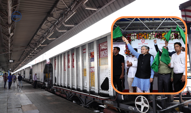 Indian Railways flagged off the first indigenously manufactured aluminium freight rake 