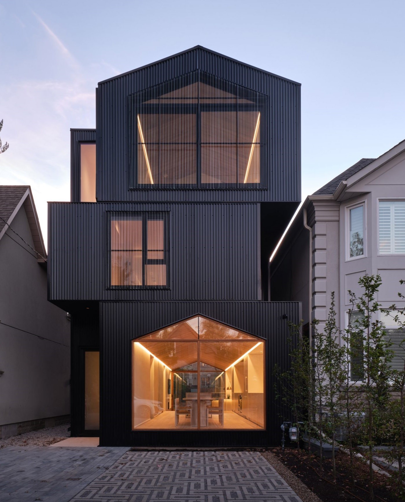 StudioAC's Everden House in Toronto features black corrugated aluminium façade