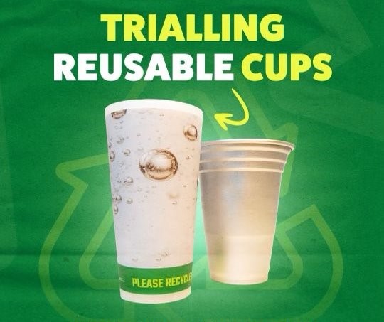 Reusable cup trials at Queensland stadiums