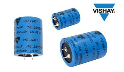 Vishay unveils new series of automotive grade miniature aluminium electrolytic capacitors with higher performance capacity