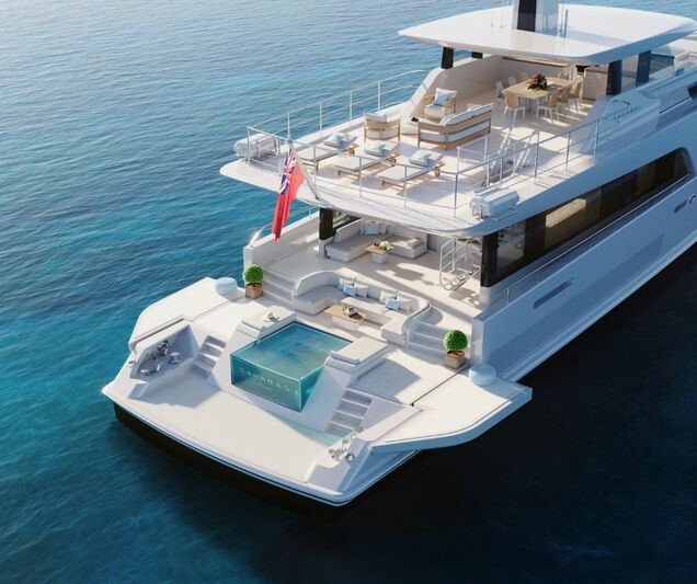 Bahamas Cruiser, the aluminium super yacht from Feadship is 36.5 metres long