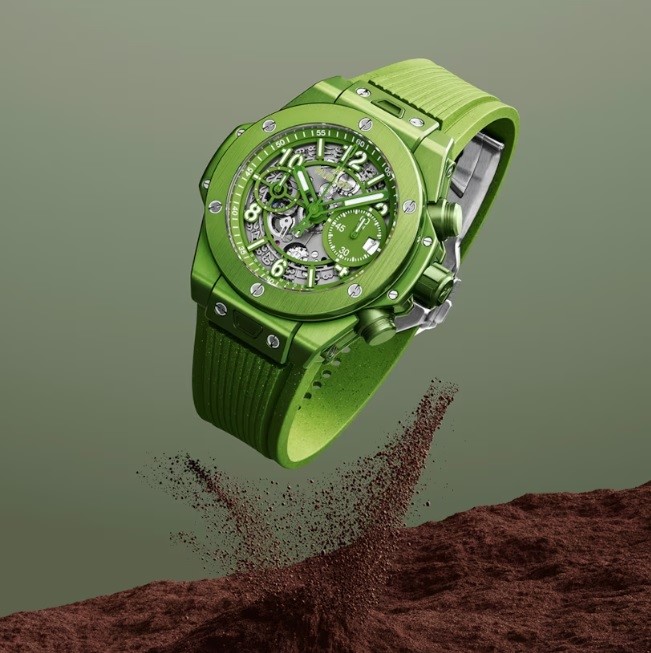 Hublot uses recycled aluminium pods and Nespresso coffee grounds in its new watch