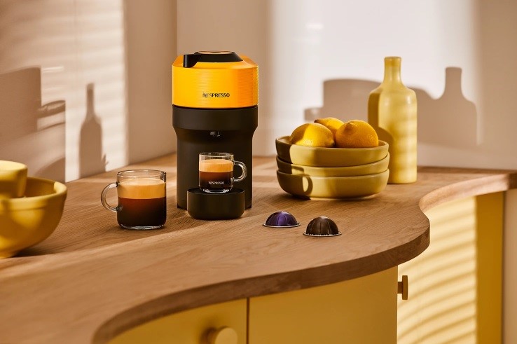 Nespresso unveils Vertuo Pop coffee machine featuring 80% recycled aluminium