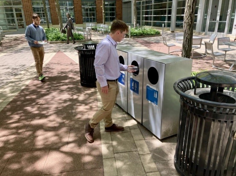 Penn State University installs separate recycling bins for aluminium