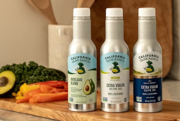 Trivium Packaging designs new 335ml aluminium bottles for California Olive Ranch liquid oils