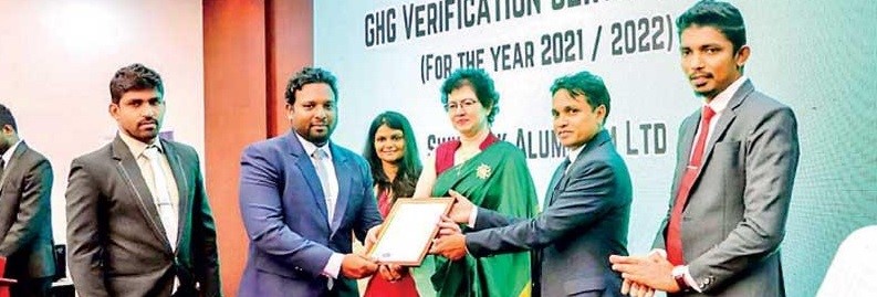 Swisstek Aluminium becomes Sri Lanka's first recipient of the Greenhouse Gas Verification Certification 