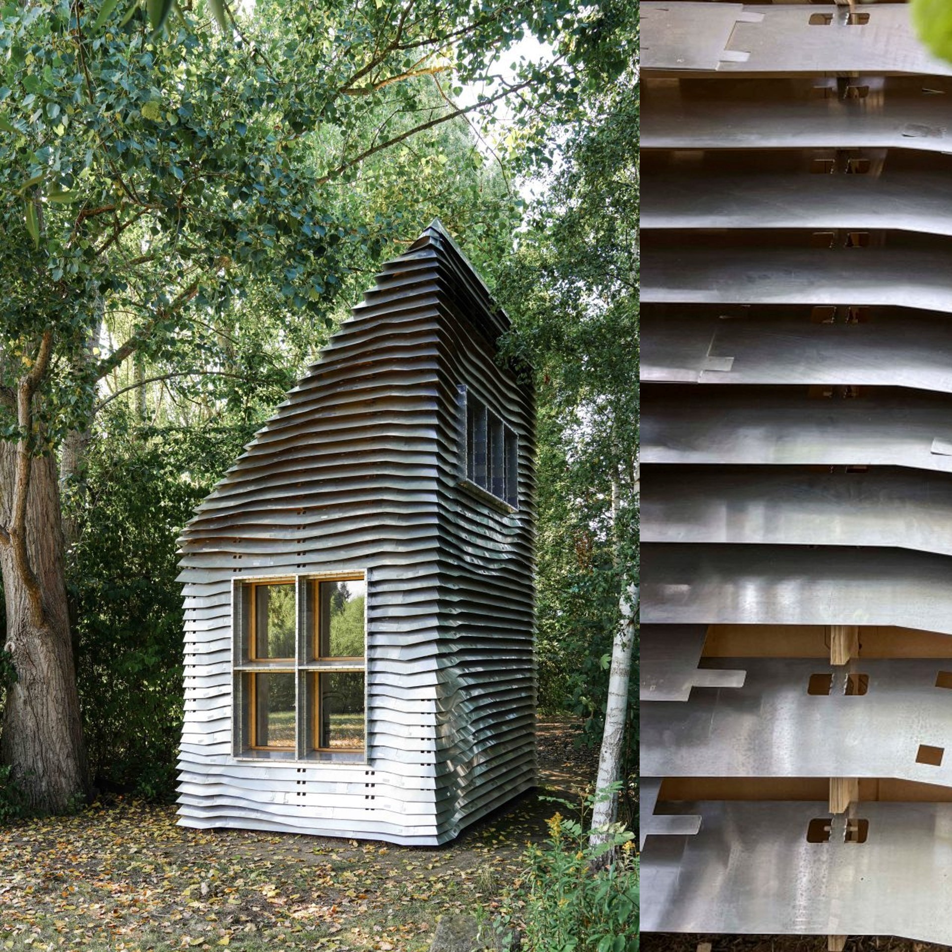 German designers build sustainable Digital House with recycled aluminium and timber 