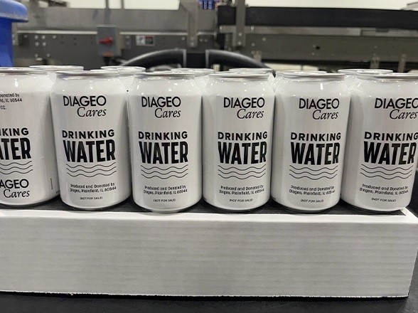 Diageo North America donates 10 million aluminium water cans to Convoy of Hope