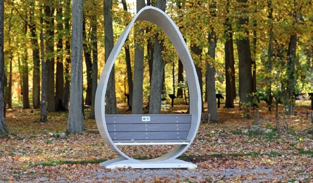 Canvus' recycling saga: Turning turbine blades into minimalistic public furniture