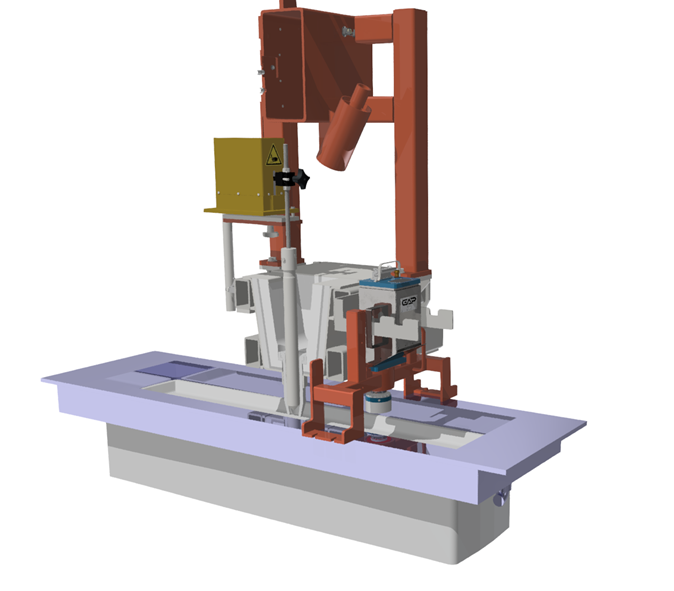 Mechanical integration of GLS and GLA on existing casting machines