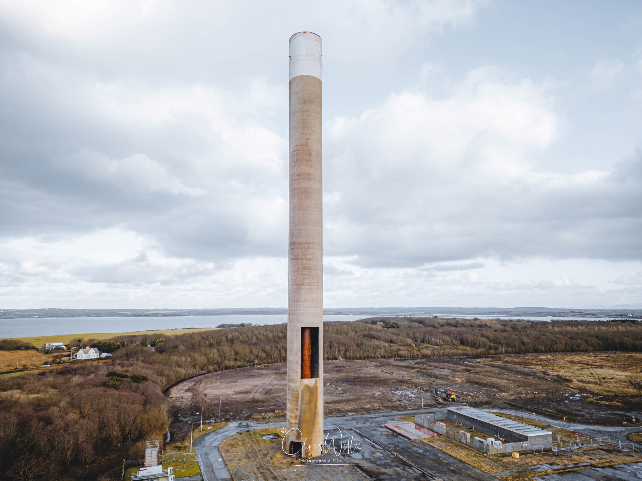 Demolition of a historic landmark: Bidding farewell to Anglesey Aluminium’s old chimney 