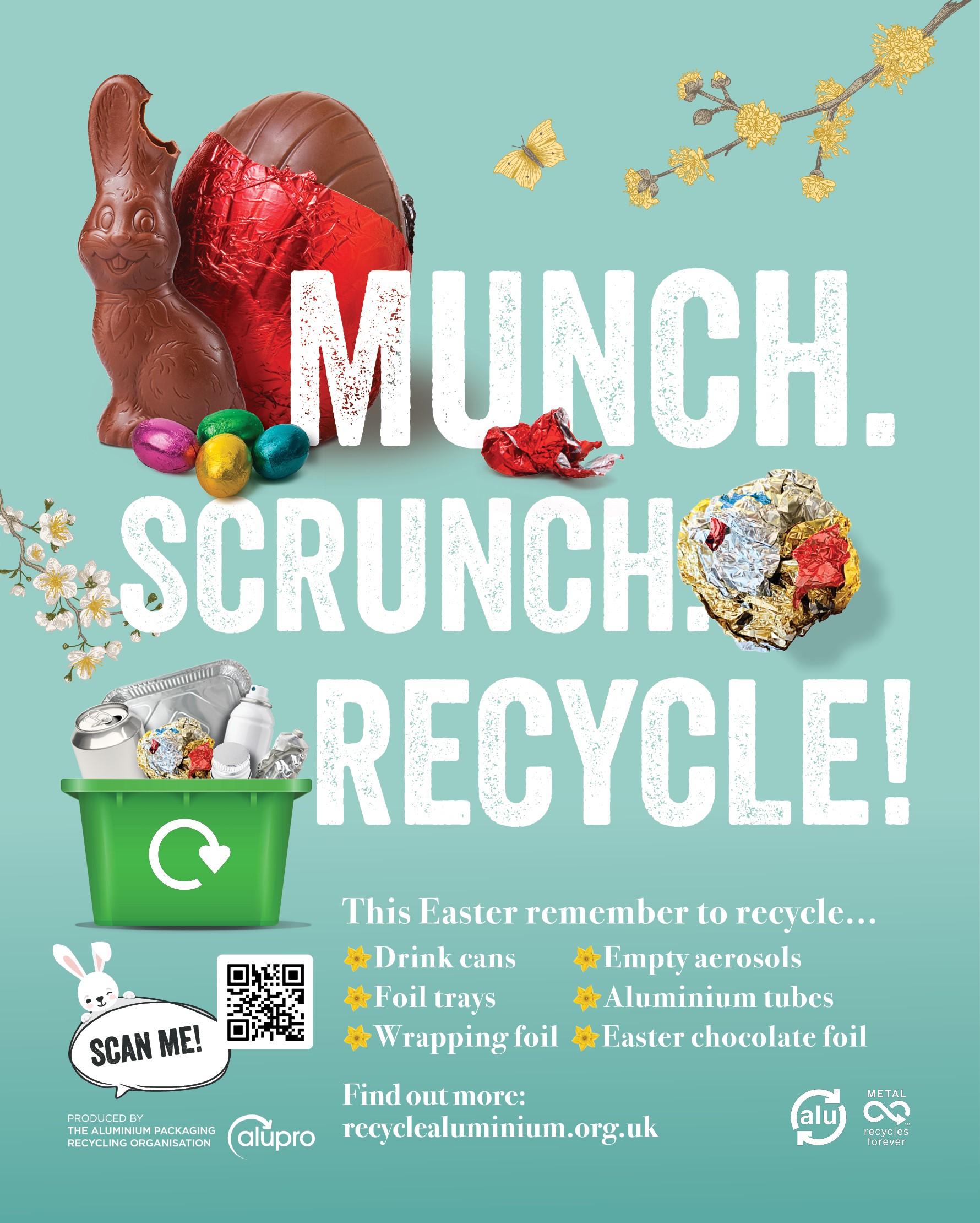 ‘Munch, Scrunch, Recycle!’ with Alupro’s Easter-themed aluminium recycling campaign