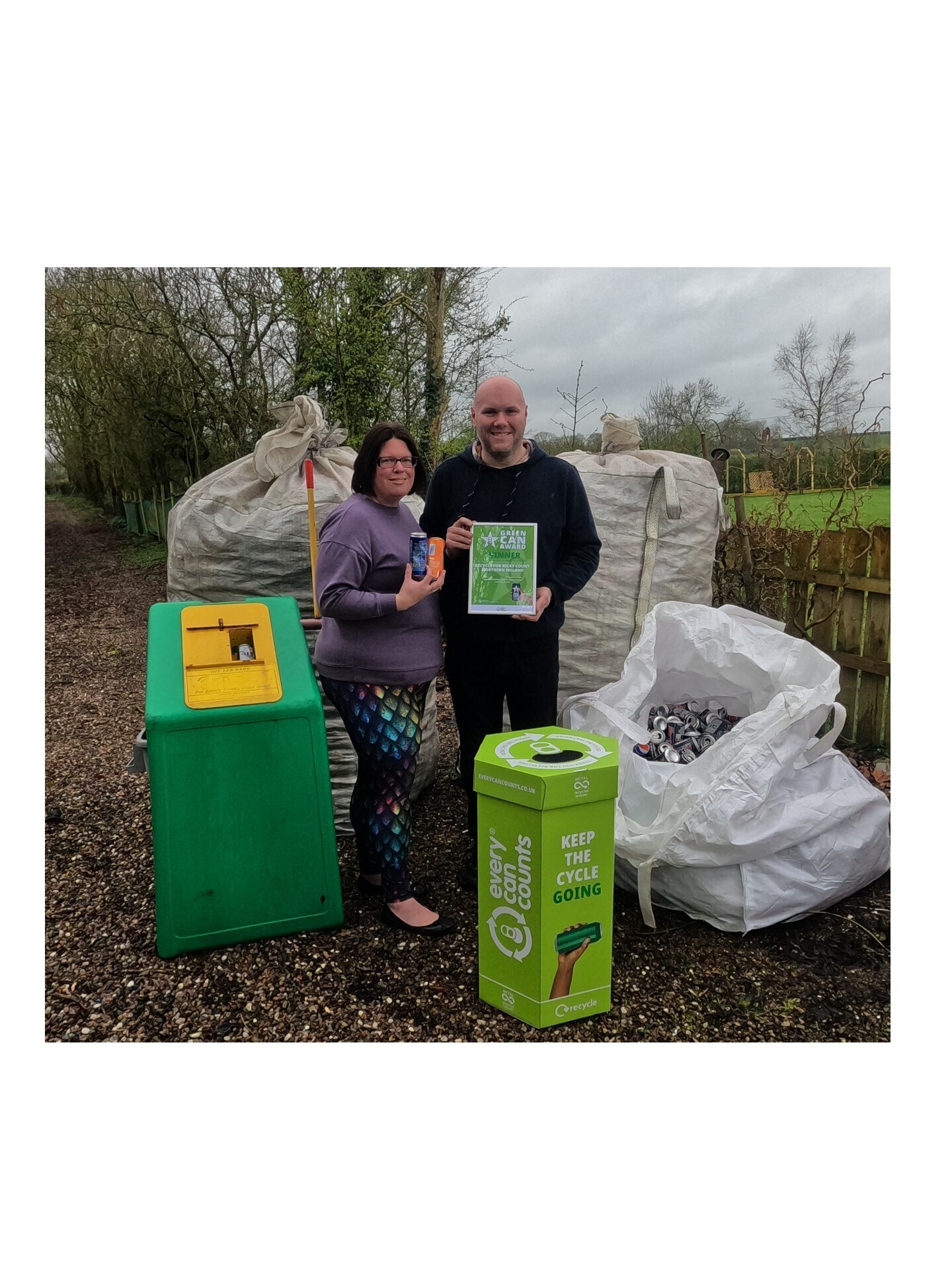 Recycle for Kicks Count NI triumphs with Green Can Award presented by Every Can Counts