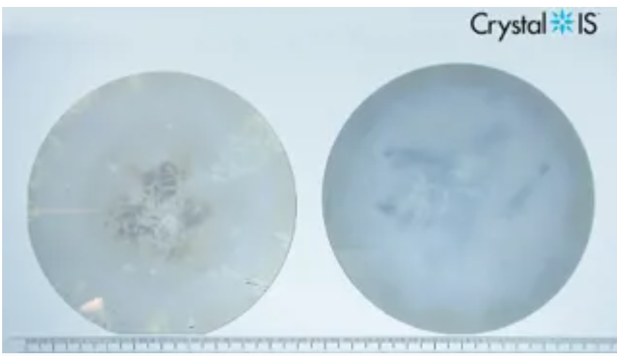 Crystal IS achieves milestone with 100 mm single-crystal AlN substrates for UVC LEDs