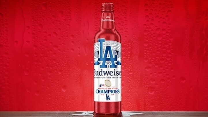 Budweiser releases special edition Dodgers World Series Champions Aluminum Bottle, celebrating the victory
