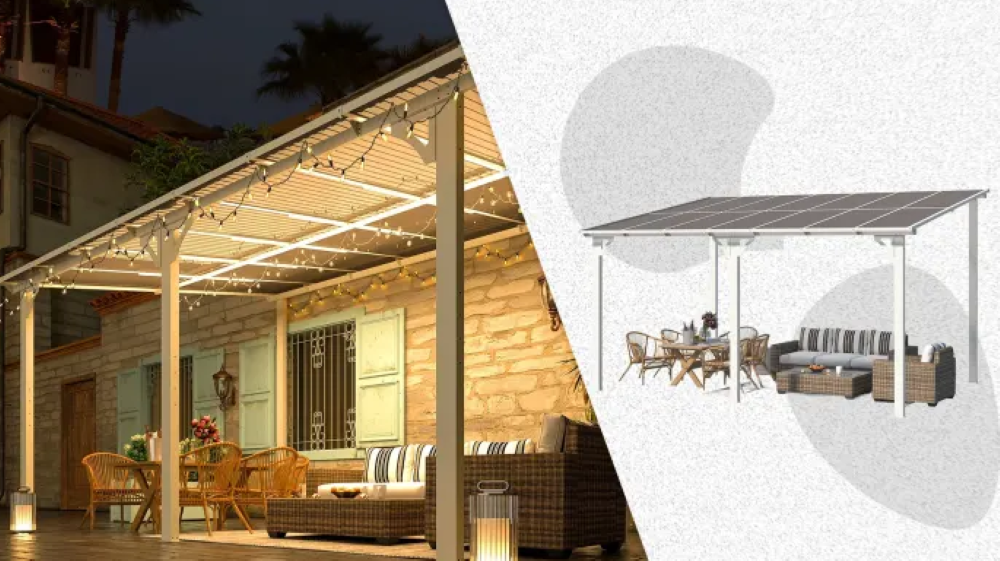 Give your outdoor space a classy and cool makeover with this aluminium pergola from Walmart