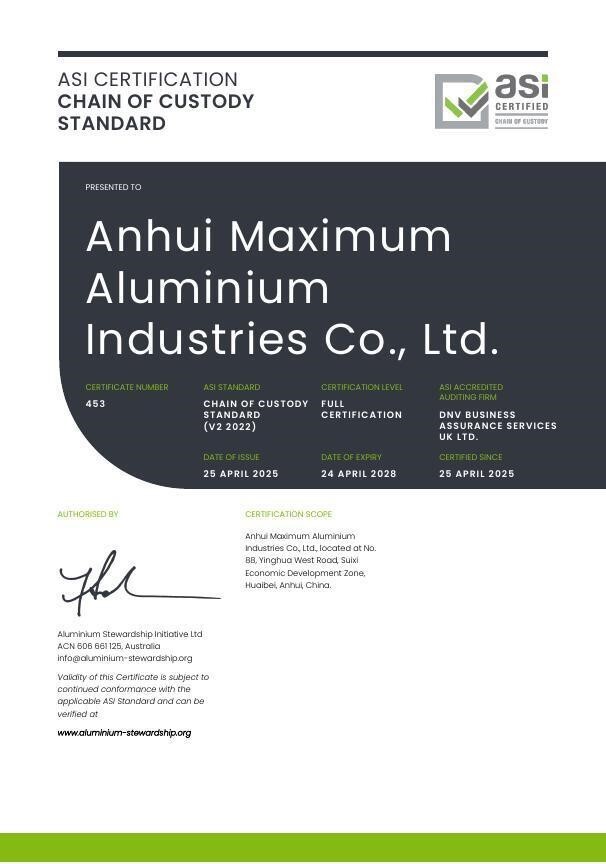 ASI certifies Jiangsu Zhongji