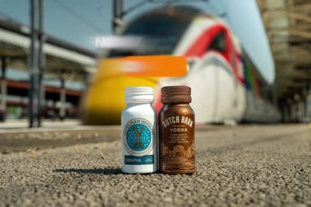 LNER, first UK rail operator to serve spirits in 100% recycled aluminium bottles