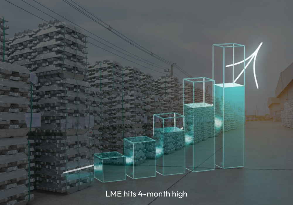 LME aluminium price hits 4-month high 